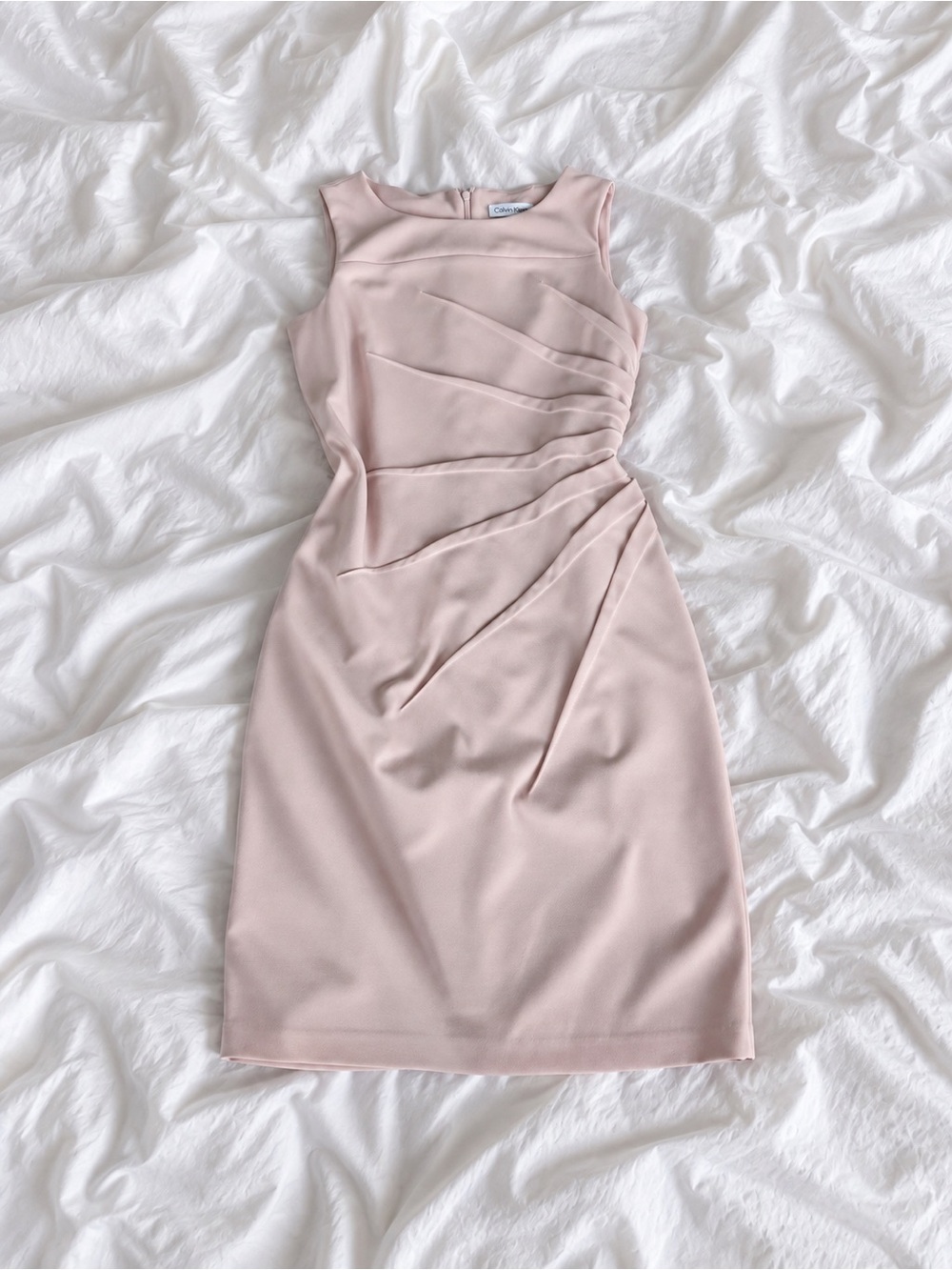 Calvin Klein Blush Pink Sleeveless Sheath Dress